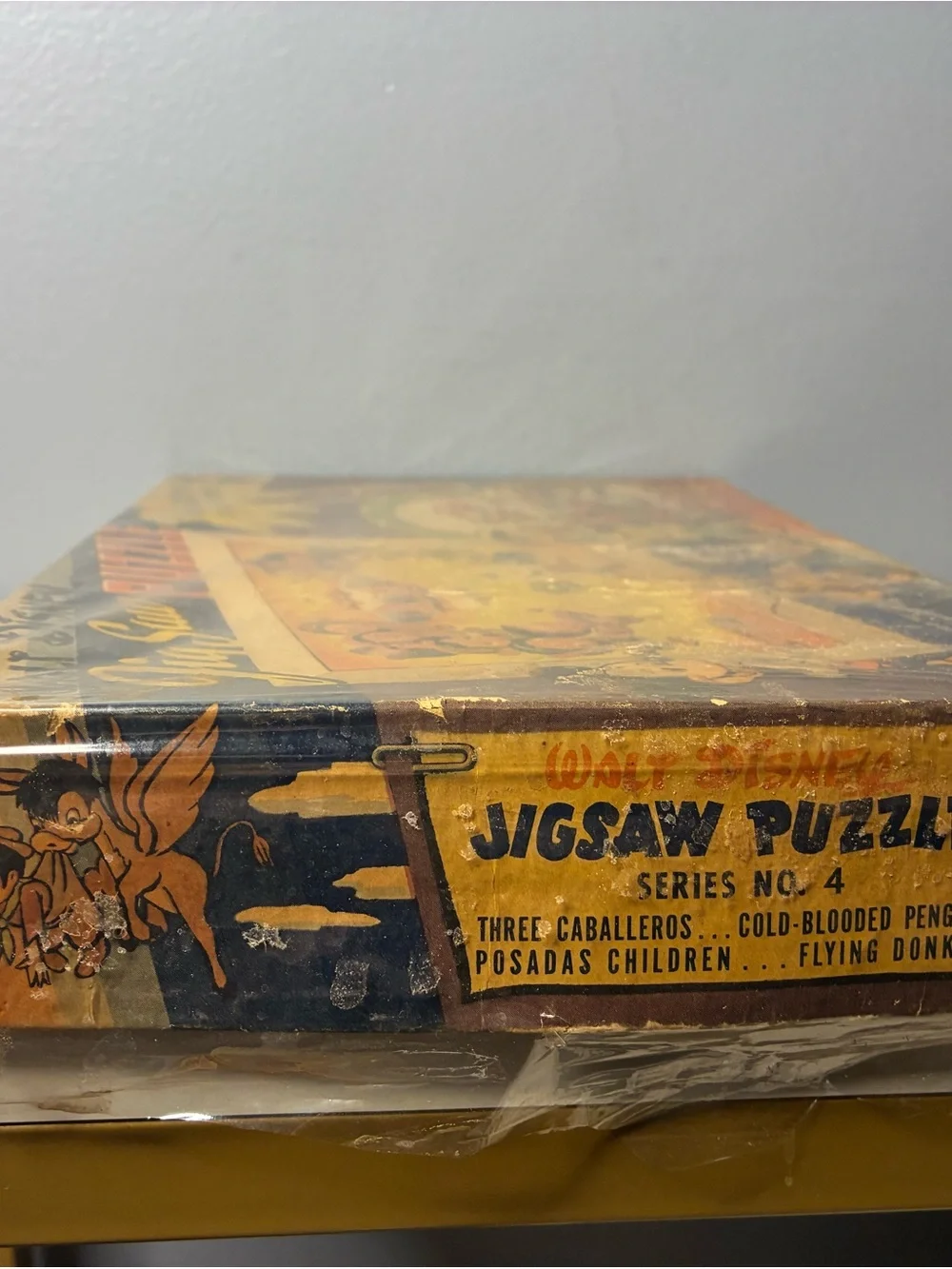 1940s Walt Disney Jigsaw Puzzle Series No. 4 Three Caballeros Kaymar Box